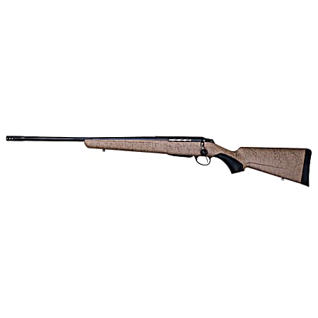 Tikka JRTXRT47124 T3x Roughtech 7mm PRC 3+1 24.30 Black Fluted Threaded Barrel, Black Steel Drilled & Tapped Receiver, Tan Roughtech Synthetic Stock, Left Hand