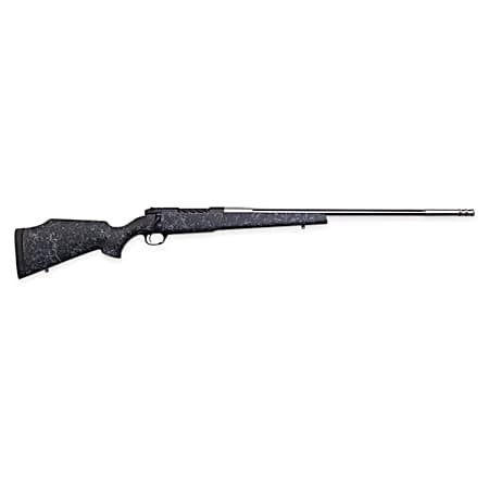 Weatherby MAM01N28NOR8B Mark V Accumark 28 Nosler 3+1 26 Threaded/Fluted Stainless Barrel, Graphite Black Rec, Gray Webbed Black Monte Carlo Stock, Accubrake Muzzle Brake, Adj. TriggerTech Trigger