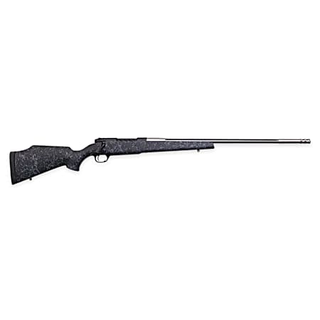 Weatherby MAM01N300PR8B Mark V Accumark 300 PRC 3+1 26 Threaded/Fluted Stainless Barrel, Graphite Black Rec, Gray Webbed Black Monte Carlo Stock, Accubrake Muzzle Brake, Adj. TriggerTech Trigger