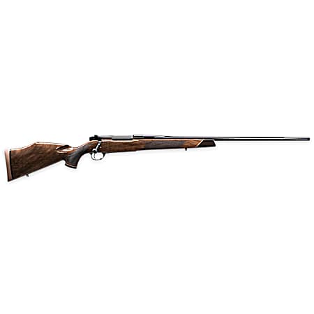 Weatherby MDX01N270WR6O Mark V Deluxe 270 Wthby Mag 3+1 26 High Gloss Fluted Barrel, High Gloss Blued Drilled & Tapped Stainless Steel Receiver, Fixed Gloss Walnut Wood Stock, Right Hand