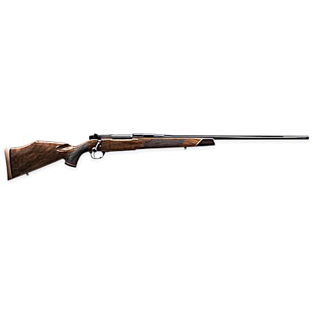 Weatherby MDX01N7MMWR6O Mark V Deluxe 7mm Wthby Mag 3+1 26 High Gloss Fluted Barrel, High Gloss Blued Drilled & Tapped Stainless Steel Receiver, Fixed Gloss Walnut  Stock