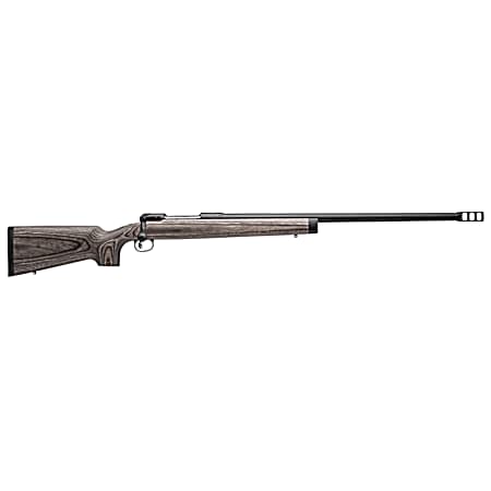 Savage Arms 22448 112 Magnum Target Full Size 338 Lapua Mag 1rd 26 Matte Black Heavy Threaded Barrel, Drilled & Tapped w/Picatinny Rail Steel Receiver, Gray Laminate Fixed Wood Stock