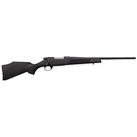Weatherby VYT222RR0T Vanguard Synthetic Compact 22-250 Rem 5+1 20 Matte Blued #1 Threaded Barrel, Matte Blued Drilled & Tapped Steel Receiver, Black Adjustable Synthetic Stock