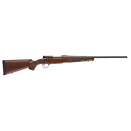 Winchester Guns 535201218 Model 70 Featherweight Compact 7mm-08 Rem Caliber with 5+1 Capacity, 20 Barrel, Brushed Polish Blued Metal Finish & Satin Walnut Fixed Feather Checkered Stock Right Hand
