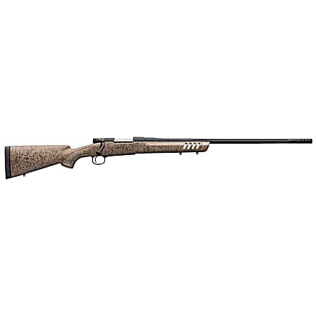 Winchester Guns 535243299 Model 70 Long Range 6.8 Western 4+1 24 Matte Black Black Webbed Tan Fixed Bell & Carlson w/Aluminum Bedding Stock Right Hand (Full Size)