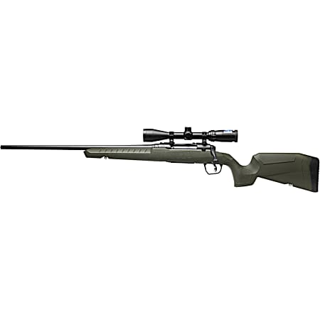 Savage Arms 32187 Axis 2 XP Combo Full Size 308 Win 4+1 22 BBlack Sporter Barrel, Black Carbon Steel Receiver Drilled & Tapped, OD Green Fixed Synthetic Stock, Weaver 3-9x40mm Scope, Left Hand