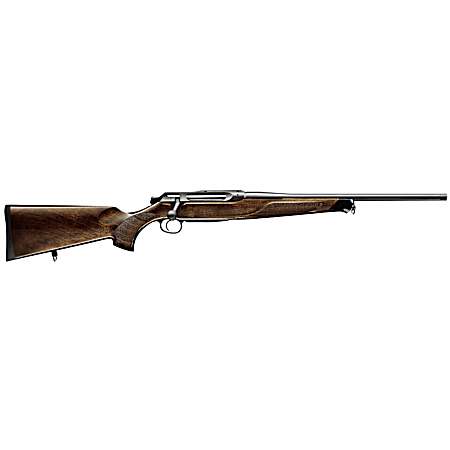 Sauer 80117660 505 Lux Full Size 6.5 PRC 3+1 24 Matte Blued Threaded Barrel, Matte Blued Saddle Mount Steel Receiver, Grade 5 Wood Fixed Stock
