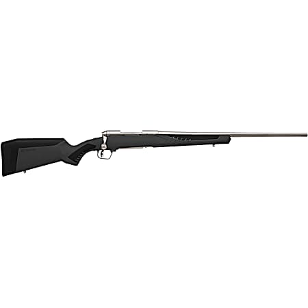 Savage Arms 57082 110 Storm Full Size 243 Win 4+1 22 Matte Stainless Button-Rifled Barrel, Matte Drilled & Tapped Stainless Steel Receiver, AccuStock Matte Gray Synthetic Stock, Right Hand