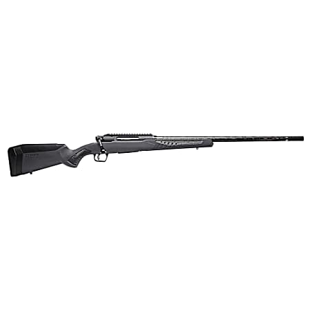 Savage Arms 57897 Impulse Mountain Hunter 6.5 PRC 2+1 24 Carbon Fiber Threaded Barrel Black Aluminum Receiver w/Picatinny Rail, Gray AccuStock Synthetic Stock, Ambidextrous