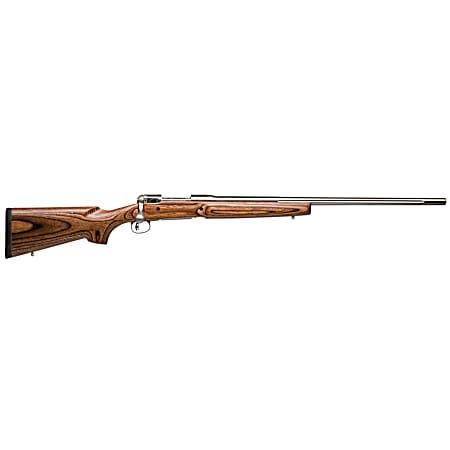 Savage Arms 18464 12 Varminter Low Profile 223 Rem 4+1 Cap 26 1:7 Matte Stainless Rec/Barrel Satin Brown Stock Right Hand (Full Size) with Detachable Box Magazine