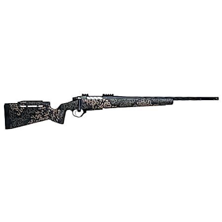 Seekins Precision 0011710273-F Havak PH3 7mm BC 22 Black Fluted Threaded Barrel, Black Picatinny Rail Steel Receiver, Adj Cheek Riser Woodland Shadow Synthetic Stock