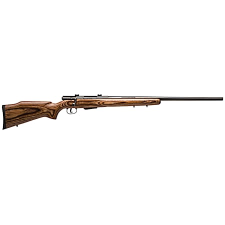 Savage Arms 18526 25 Lightweight Varminter 223 Rem 4+1 Cap 24 Matte Black Rec/Barrel Natural Brown Laminate Right Hand (Full Size) with Detachable Box Magazine