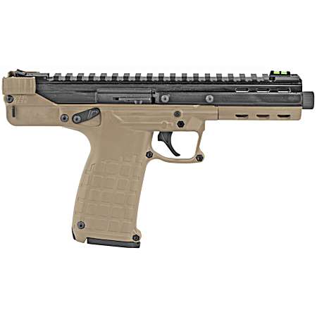Kel-Tec CP33TAN CP33  22 LR 33+1 5.50 Black Ported/Threaded Barrel, Black Serrated/Optic Ready Slide, Tan Polymer Frame w/Picatinny Rail, Black Polymer Grip Ambidextrous