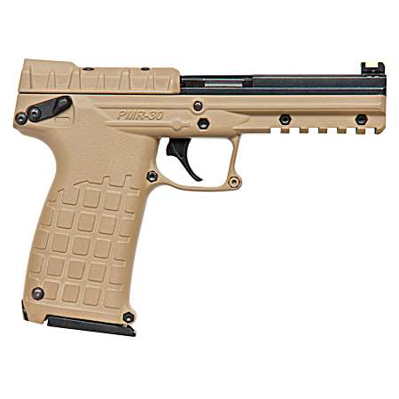 Kel-Tec PMR30BTAN PMR30  22 WMR 30+1 4.30 Fluted Steel Barrel, Black/Tan Serrated Slide, Tan Polymer Frame w/Picatinny Rail, Tan Textured Polymer Grip
