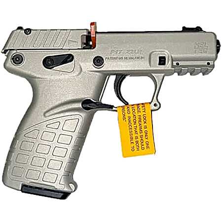 Kel-Tec P17SA P17  Sports South Exclusive Color, Compact Frame 22 LR 16+1 3.80 Black Steel Threaded Barrel, Shimmer Serrated Steel Slide, Shimmer Polymer Frame w/Picatinny Rail, Textured Grip