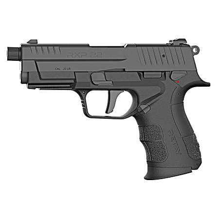 Retay USA RXP22BLK10TH RXP  22 LR 10+1 4 Black Threaded Barrel, Black Cerakote RMR/RMSc Optic Ready/Serrated Slide & Polymer Frame w/Accessory Rail, Textured Grip