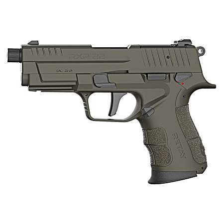 Retay USA RXP22OD10TH RXP  22 LR 10+1 4 Black Threaded Barrel, OD Green Cerakote RMR/RMSc Optic Ready/Serrated Slide, OD Green Cerakote Polymer Frame w/Accessory Rail, Textured Grip