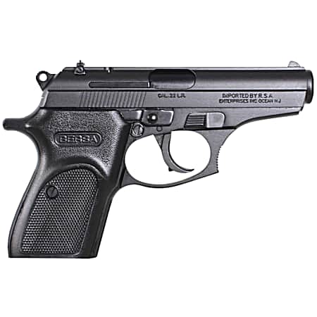 Bersa T22M Thunder  Micro-Compact Frame 22 LR 10+1, 3.50 Black Steel Barrel, Matte Black Serrated Slide, Matte Black Aluminum Frame w/Beavertail