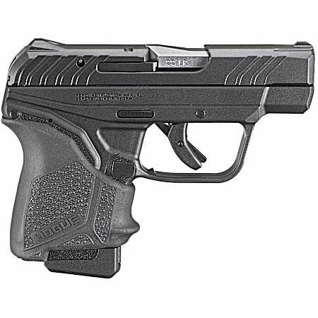 Ruger 13714 LCP II  22 LR 10+1 2.75 Satin Stainless Steel Barrel, Black Oxide Serrated Slide, Black Polymer Frame, Black Hogue HandALL Rubber Grip, Lite Rack System, Right Hand