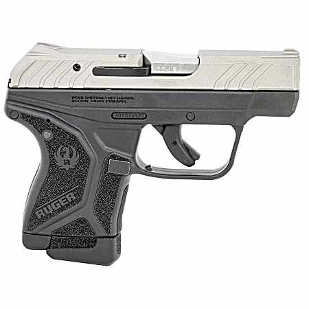 Ruger 13724 LCP II  Sports South Exclusive 22 LR 10+1 2.75 Satin Stainless Steel Barrel, Silver Cerakote Serrated Slide, Black Textured Polymer Frame, Features Lite Rack System, Manual Safety