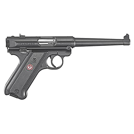 Ruger 40105 Mark IV  22 LR 10+1 6 Satin Stainless Tapered Barrel, Blued Steel Slide & Aluminum Frame Checkered Synthetic Grip