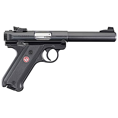 Ruger 40183 Mark IV Target *CA Compliant 22 LR 10+1 5.50 Blued Bull Barrel, Blued Aluminum Frame, Black Checkered Polymer Grip, Right Hand