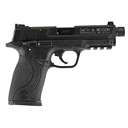 Smith & Wesson 10199 M&P Compact 22 LR 3.50 Threaded Barrel 10+1, Black Polymer Frame With Picatinny Acc. Rail, Black Armornite Aluminum Slide, Ambidextrous Manual Safety