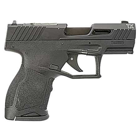 Taurus 1TX22231 TX22C  Compact 22 LR 13+1 3.60 Matte Black Steel Barrel, Black Hard Coat Anodized Serrated Aluminum Slide, Black Polymer Frame w/Picatinny Rail Black Polymer Grips