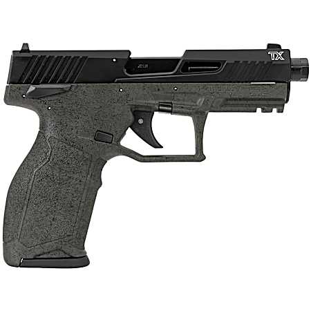 Taurus 12TX22141SP2 TX22 Gen 2 Full Size Frame 22 LR 16+1/22+1 4.60 Threaded Barrel, Serrated Slide, Adjustable Rear Sight, Polymer Frame w/Picatinny Rail