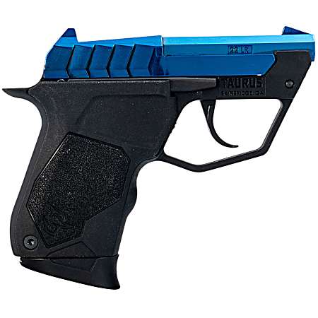 Taurus 1-22TUC13BL 22TUC  Micro-Compact Frame 22 LR 9+1 2.50 Polished Blue PVD Steel Tip-Up Barrel, Blue PVD Serrated Stainless Steel Slide, Black Polymer Frame, Black Polymer Grip