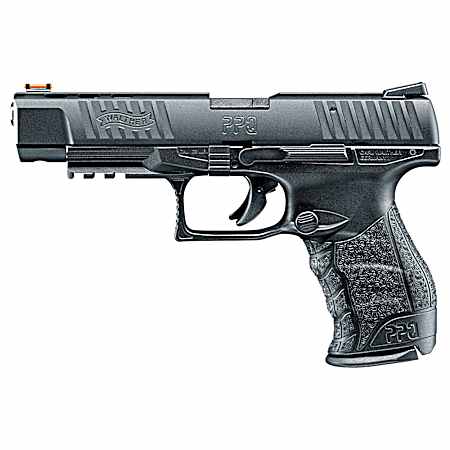 Walther Arms 5100302 PPQ M2 22 LR 12+1 5 Threaded Steel Barrel, Matte Black Tenifer Serrated/Steel Slide, Black Polymer Frame w/Picatinny Rail, Black Polymer Grips