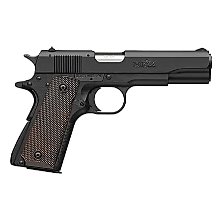 Browning 051063490 1911 A1 Full Size Frame 22 LR 10+1 4.25 Stainless Steel Barrel, Matte Black Serrated Slide, Matte Black Polymer Frame, Brown Composite Grip