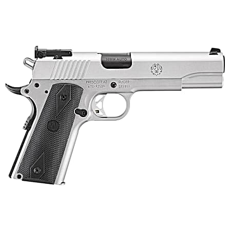 Ruger 6739 SR1911 Target 10mm Auto 8+1 5 Black Bull Barrel, Serrated Stainless Steel Slide, Stainless Steel Frame w/Beavertail, Black Rubber Grip