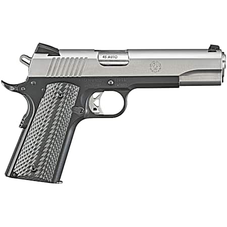Ruger 6792 SR1911  Full Size 45 ACP 8+1 5 Stainless Steel Barrel, Matte Stainless Serrated Slide, Satin Aluminum Frame w/Beavertail Black Anodized Aluminum Grips Right Hand