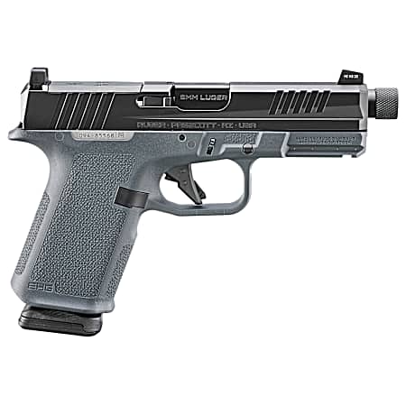 Ruger 19412 RXM  9mm Luger 15+1 4 Black FNC Nitride Threaded Barrel & Alloy Steel Optic Ready/Serrated Slide, Stealth Gray Polymer Frame w/Accessory Rail, RMR/RMSc/DeltaPoint Pro Footprint