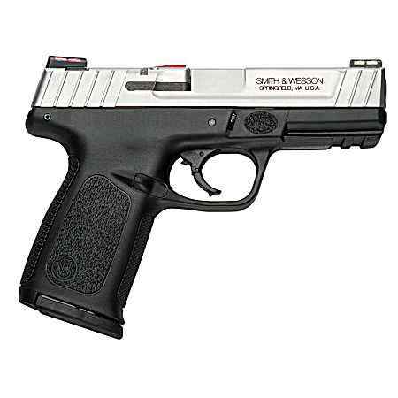 Smith & Wesson 11907 SD VE 9mm Luger Caliber with 4 Barrel, 10+1 Capacity, Matte Black Finish Picatinny Rail Frame, Serrated Stainless Steel Slide, Textured Polymer Grip & HiViz Sights