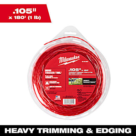 .105 in. x 180 (1 lbs.) Twisted Trimmer Line