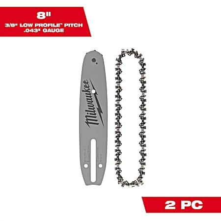 8 in. 3/8 in. LOW PROFILE Pitch .043 in. Gauge Saw Chain and Guide Bar Set