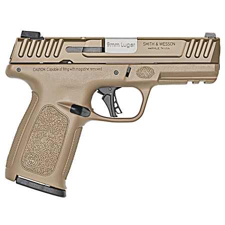 Smith & Wesson 14371 SD9 2.0  9mm Luger 16+1 4 FDE Compact Frame Stainless Steel Slide Textured Grip