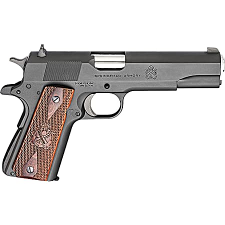 Springfield Armory PB9108LCA 1911 Mil-Spec *CA Compliant 45 ACP 5 7+1 Black Parkerized Frame Black Parkerized Carbon Steel with Rear Serrations Slide Crossed Cannon Cocobolo Grip