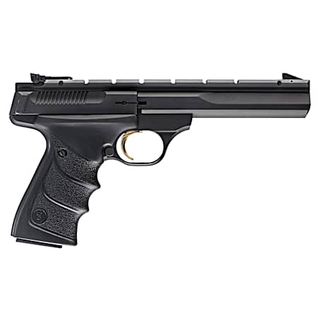 Browning 051421490 Buck Mark Contour *CA Compliant 22 LR 10+1 5.50 Black Contoured Barrel, Matte Blued Aluminum Frame & Receiver w/Rail, Black Overmolded Grip, Right Hand