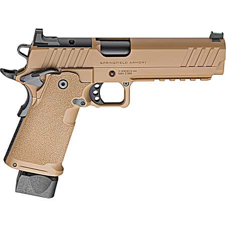 Springfield Armory PH9119AOSCB 1911 DS Prodigy 9mm 20+1 17+1 5 Coyote Brown Cerakote Optic Ready Carbon Steel Slide Polymer Grip