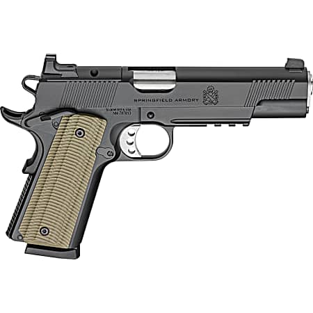 Springfield Armory PO9229AOS 1911 Operator 9mm 8+1 5 Black Cerakote Optic Ready Carbon Steel Slide Black Cerakote VZ G10 Grip