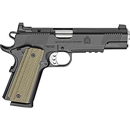 Springfield Armory PO9230AOS 1911 Operator 45 ACP 8+1 5 Black Cerakote Optic Ready Carbon Steel Slide Black Cerakote VZ G10 Grip