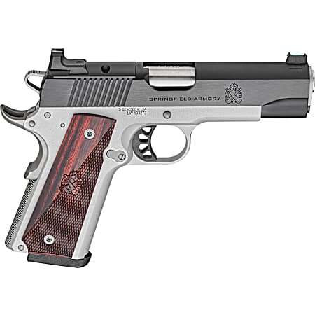 Springfield Armory PX9117LAOS 1911 Ronin 9mm 9+1 4.25 Stainless Steel Barrel Optic Ready Blued Slide Crossed Cannons Checkered Grip