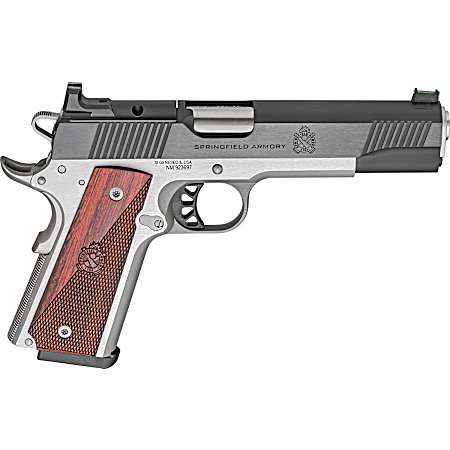 Springfield Armory PX9120LAOS 1911 Ronin 45 ACP 8+1 5 Stainless Steel Barrel Optic Ready Blued Slide Crossed Cannons Checkered Grip