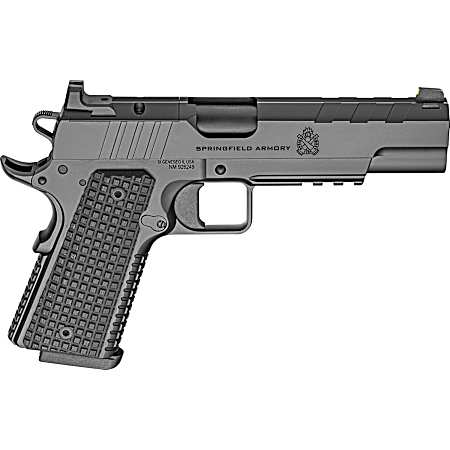 Springfield Armory PX9229LAOS 1911 Emissary 9mm 9+1 5 Stainless Steel Barrel Optic Ready Black Carbon Steel Slide VZ Grips Thin-Line G10 Grip