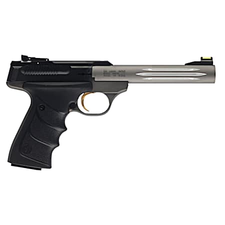 Browning 051461490 Buck Mark Lite *CA Compliant 22 LR 10+1 5.50 Matte Gray Fluted Barrel, Serrated Steel Slide, Matte Gray Aluminum Frame & Black Ultragrip RX Grips