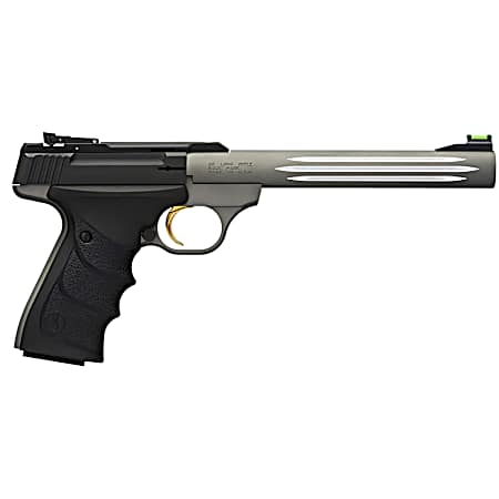 Browning 051462490 Buck Mark Lite *CA Compliant 22 LR 10+1 7.25 Matte Gray Fluted Barrel, Matte Black Serrated Steel Slide, Matte Gray Aluminum Frame, Black Ultragrip RX Grips