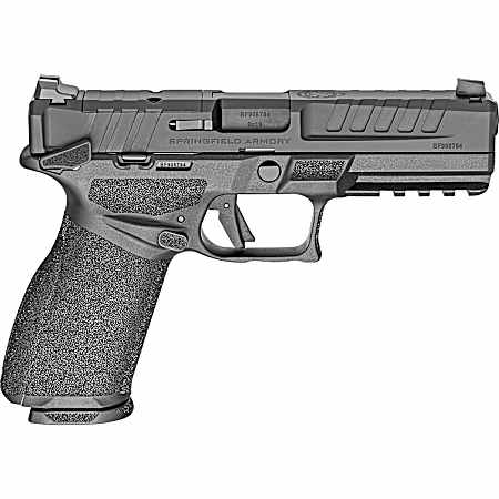 Springfield Armory EC9459BMSU15 Echelon  9mm Luger 15+1 4.50 Black Melonite Steel Barrel, Black Melonite Optic Ready/Serrated Steel Slide, Black Polymer Frame w/Picatinny Rail, 2 Mags